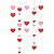 Kit Cortina Corações Love - 5 Un - Imagem 1