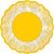 Folha Poli Redondo Flowershop Amarelo 38cm - 50 Un - Imagem 1