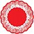 Folha Poli Redondo Flowershop Vermelho 38cm - 50 Un - Imagem 1