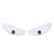 Olhos de Fantasma Assustador Halloween 6,5x16cm - 2 Un - Imagem 1