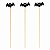 Pick Decorativo Halloween Morcego 12cm - 12 Un - Imagem 1