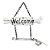 Placa Para Porta Welcome Branco Halloween - 1 Un - Imagem 1
