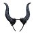 Tiara Chifre Preto com Pluma - 1 Un - Imagem 1