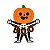 Enfeite de Mesa Halloween Esqueleto Cabeça de Abóbora 20x17cm - 2 Un - Imagem 1