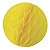 Enfeite de Papel Globo 13cm Amarelo Claro - 1 Un - Imagem 1