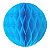Enfeite de Papel Globo 13cm Azul  Turquesa - 1 Un - Imagem 1