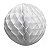 Enfeite de Papel Globo 13cm Branco - 1 Un - Imagem 1