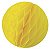 Enfeite de Papel Globo 21cm Amarelo Claro - 1 Un - Imagem 1