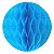 Enfeite de Papel Globo 21cm Azul Turquesa - 1 Un - Imagem 1
