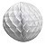 Enfeite de Papel Globo 21cm Branco - 1 Un - Imagem 1