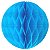 Enfeite de Papel Globo 34cm Azul Turquesa - 1 Un - Imagem 1
