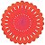 Enfeite de Papel Margarida Fiorata 63cm Vermelho - 1 Un - Imagem 1