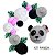 Kit Enfeite de Papel Painel Pandinha Rosa Para Decoração - Imagem 1