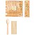 Talher Madeira Natural Colher 14cm e Guardanapo - Kit com 20 Un - Imagem 3