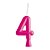 Vela Clear Nº 4 Rosa - Imagem 1