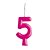 Vela Clear Nº 5 Rosa - Imagem 1