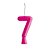 Vela Clear Nº 7 Rosa - Imagem 1