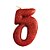 Vela N°5 Fun Vermelho - Imagem 1
