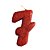 Vela N°7 Fun Vermelho - Imagem 1