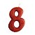 Vela N°8 Fun Vermelho - Imagem 1