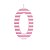 Vela Grande N°0 Listras Rosa/Branco - Imagem 2