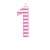 Vela Grande N°1 Listras Rosa/Branco - Imagem 1