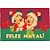 Capacho de Fibra Mickey e Minnie Feliz Natal 60x40cm - 1 Un - Imagem 1