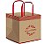 Sacola Para Panetone Boas Festas 33x28x17cm Vermelho - 10 Un - Imagem 1