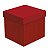 Caixa Cubo com Relevo M 15cm Vermelho - 10 Un - Imagem 1