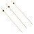 Palito em Bambu Para Petiscos 18cm Bolinha Metalizada - 20 Un - Imagem 1