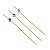 Palito em Bambu Para Petiscos 12cm Bolinha Metalizada Nakarado - 20 Un - Imagem 1