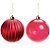Bola de Natal Lisa Vermelho 8cm - 6 Un - Imagem 1