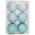 Bola de Natal Trançada Tons de Azul Trend Rainbow 10cm - 6 Un - Imagem 1