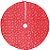 Saia Para Árvore de Natal Estampado Pinheiro Vermelho 100x100cm - 1 Un - Imagem 1