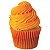 Forminha Para Bolinho Cupcake Liso nº 0 Laranja - 45 Un - Imagem 3