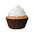 Forminha Para Bolinho Mini Cupcake Liso nº 2 Marrom - 45 Un - Imagem 1