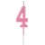 Vela Pick Metalizada Rosa Candy Color Numero 4 - 1 Un - Imagem 1
