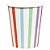 Copo de Papel 270ml Listras Coloridas - 10 Un - Imagem 1
