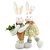 Casal de Coelhos Decorativos em Pé Abraçados Capim Limão 40cm - 1 Un - Imagem 1
