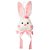 Enfeite Para Pendurar Pelúcia Cabeça Coelho M 23cm Rosa - 1 Un - Imagem 1
