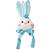 Enfeite Para Pendurar Pelúcia Cabeça Coelho M 23cm Azul - 1 Un - Imagem 1