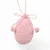 Enfeite Para Pendurar Ovo Rosa Frappe 8x6x6cm - 1 Un - Imagem 1