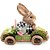 Coelho Decorativo no Carro Grama Fazendinha 23x15x30cm - 1 Un - Imagem 1