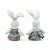 Coelho Decorativo de Tecido Xadrez Sentado Sortido Caramelo 31cm - 2 Un - Imagem 4