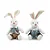 Coelho Decorativo de Tecido Xadrez Sentado Sortido Caramelo 31cm - 2 Un - Imagem 1
