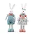 Coelho Decorativo de Tecido Floral Listras Happy Spring 60cm - 2 Un - Imagem 1