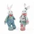Coelho Decorativo de Tecido Floral Listras Happy Spring 44cm - 2 Un - Imagem 3