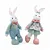 Coelho Decorativo de Tecido Floral Listras Happy Spring 44cm - 2 Un - Imagem 2