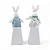 Coelho Decorativo de Tecido Floral Listras Happy Spring 40cm - 2 Un - Imagem 2