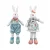 Coelho Decorativo de Tecido Floral Listras Happy Spring 40cm - 2 Un - Imagem 1